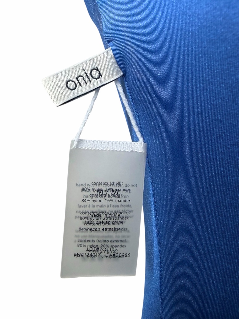 ONIA REVERSIBLE SHIMMER TEAL GISELLE ONE PIECE BATHING SUIT SIZE MEDIUM. - Picture 12 of 12